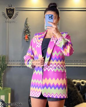 کت رنگی رنگی زیگزال 3